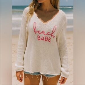 Wooden Ships “Beach Babe” Sweater Sz S